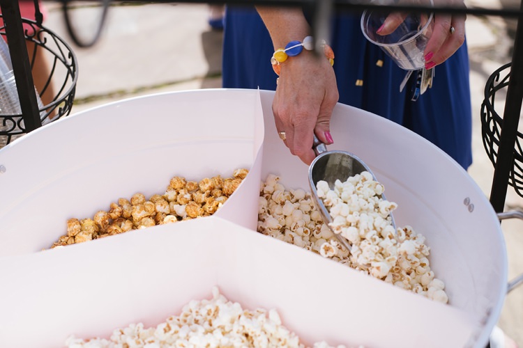 Self Serve Popcorn Station Different Flavours Snacks Rustic Woodsy Wedding North Carolina http://abbyleighanne.com/