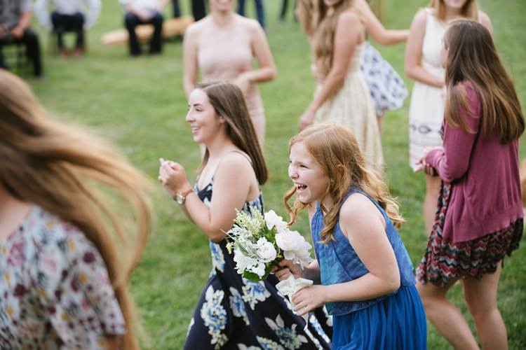 Wedding Guests Laughs Outdoors Rustic Woodsy Wedding North Carolina http://abbyleighanne.com/