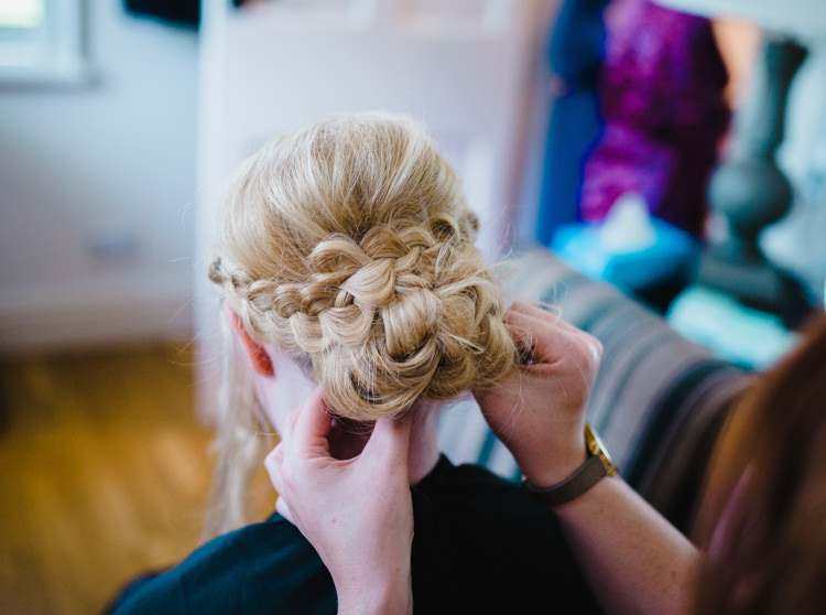 Plait Braid Hair Bride Bridal Style Soft Navy Pink Classic Wedding http://www.racheljoycephotography.co.uk/