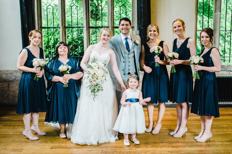 Short Dresses Bridesmaids Soft Navy Pink Classic Wedding http://www.racheljoycephotography.co.uk/