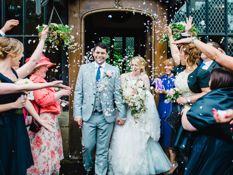 Confetti Throw Bride Groom Soft Navy Pink Classic Wedding http://www.racheljoycephotography.co.uk/
