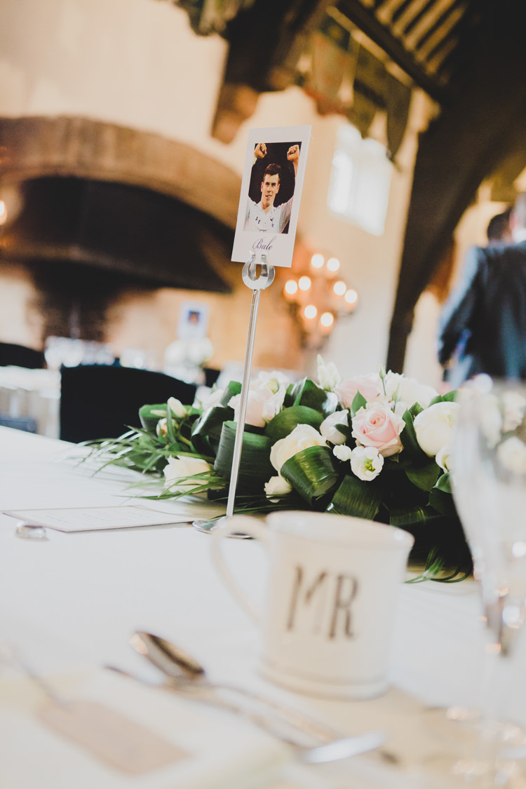 Football Player Table Names Soft Navy Pink Classic Wedding http://www.racheljoycephotography.co.uk/