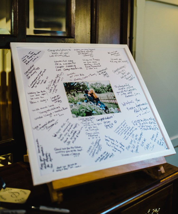 Photo Frame Guest Book Soft Navy Pink Classic Wedding http://www.racheljoycephotography.co.uk/