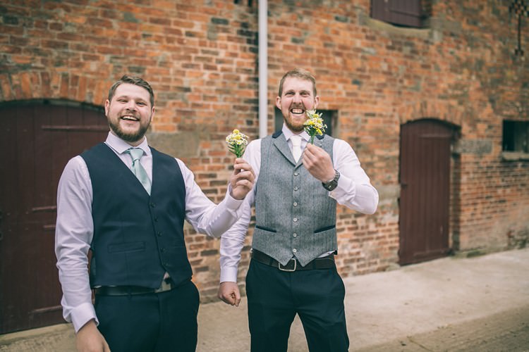 Waistcoats Groom Groomsmen Bohemian Home Made Farm Wedding http://www.jessyarwood.co.uk/