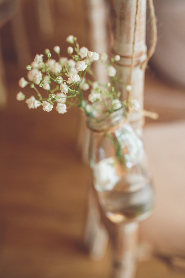 Bottle Milk Flowers Gyp Gypsohila Baby Breath Chairs Aisle Pew Whimsical Floral Lodge Wedding http://www.hdmphotography.co.uk/