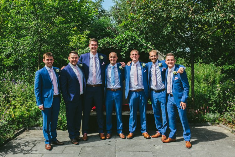 Blue Suit Groom Groomsmen Whimsical Floral Lodge Wedding http://www.hdmphotography.co.uk/