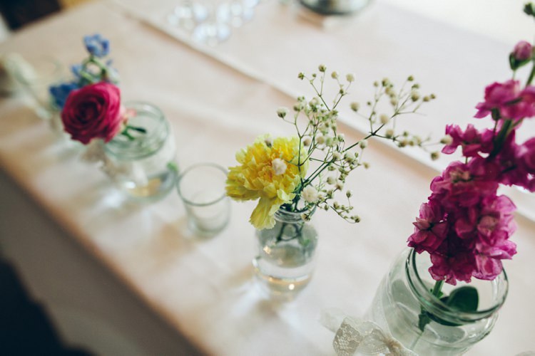 Jars Milkbottle Flowers Decor Whimsical Floral Lodge Wedding http://www.hdmphotography.co.uk/