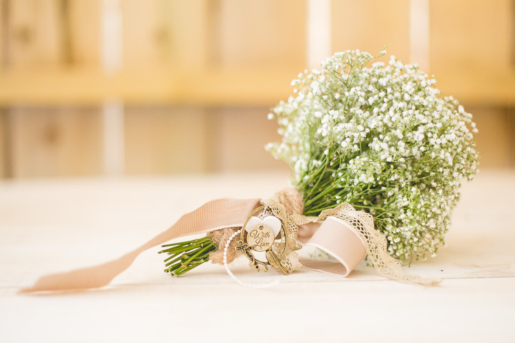 Gyp Gypsophila Baby Breath Bouquet Flowers Bride Bridal Hand Made Rustic White Wedding http://www.sarahhortonphotography.co.uk/