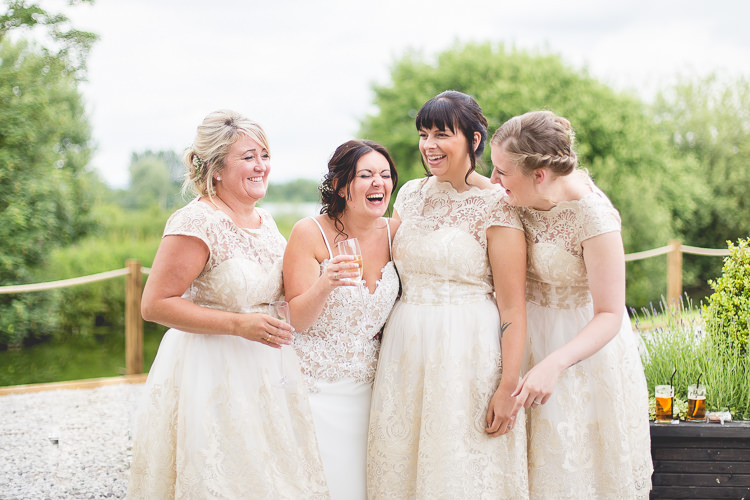Chi Chi White Bridesmaid Lace Dresses Hand Made Rustic White Wedding http://www.sarahhortonphotography.co.uk/