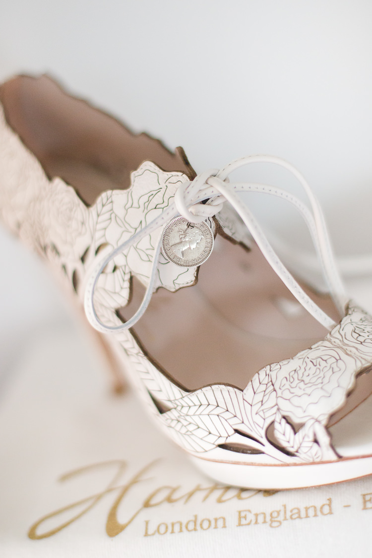 Harriet Wilde Shoes Bride Bridal Sixpence Hand Made Rustic White Wedding http://www.sarahhortonphotography.co.uk/