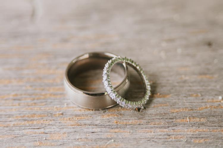 White Gold Diamond Wedding Bands Romantic Fresh Outdoor Wedding Ontario http://www.rebeccabose.com/
