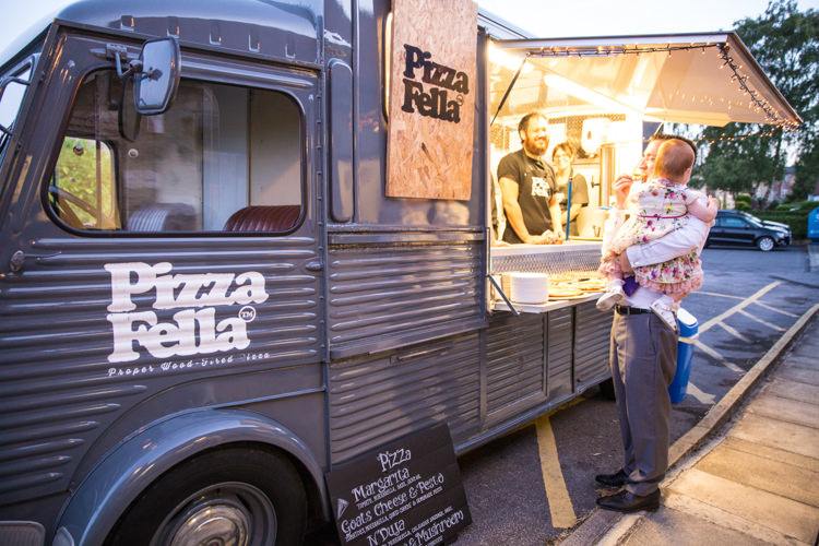 Pizza Food Truck Soft Pink Rustic Boho Wedding http://www.natashacadman.com/