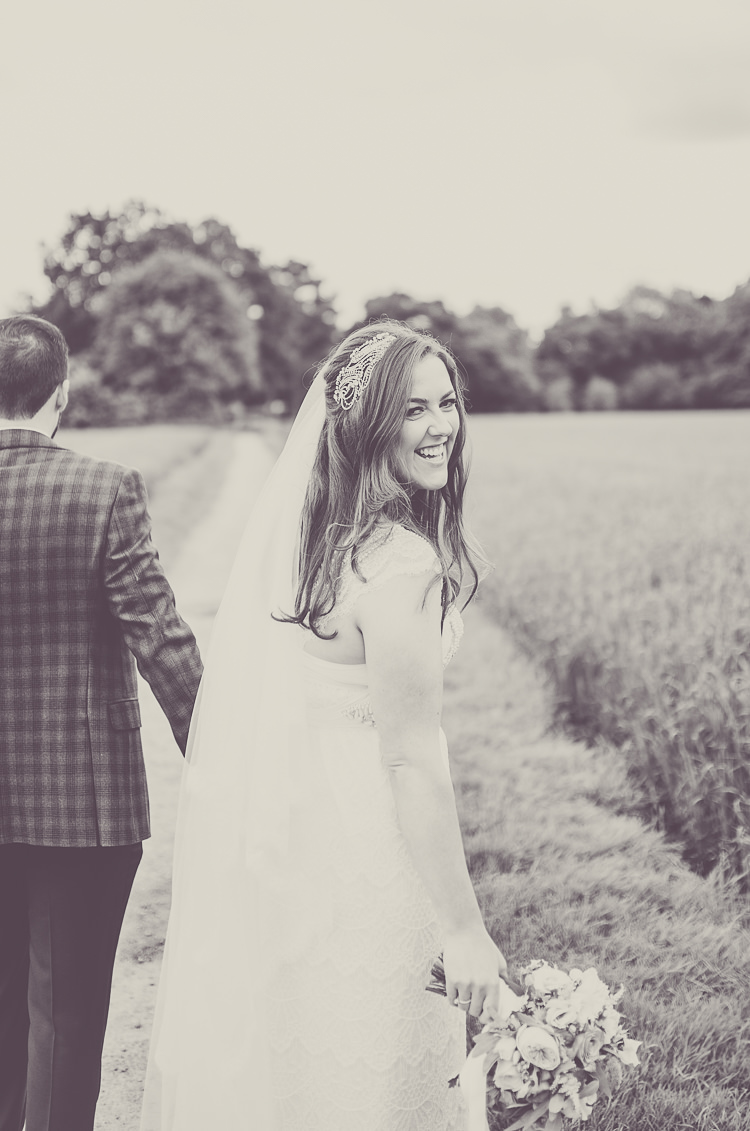 Coco Anna Campbell Dress Bride Bridal Gown Veil Relaxed English Country Garden Party Wedding http://hayleybaxterphotography.com/