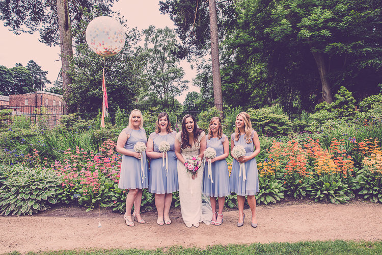Short Grey Bridesmaid Dresses Relaxed English Country Garden Party Wedding http://hayleybaxterphotography.com/