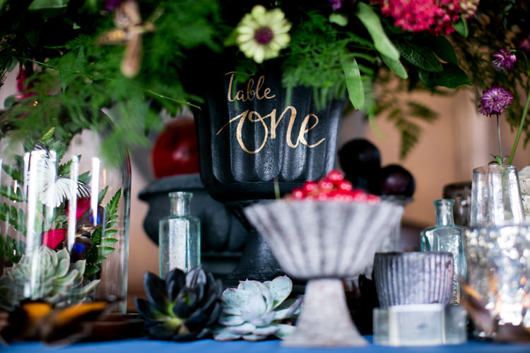 Gold Calligraphy Table Name Number Wild Opulence Autumn Wedding Ideas http://www.storyweddingphotography.co.uk/