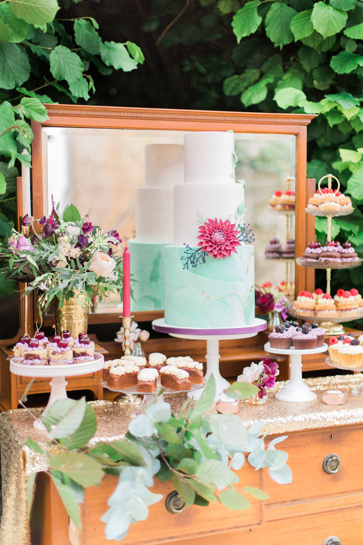 Furniture Chest Drawers Dessert Cake Table Fine Art Bohemian Luxe Wedding Ideas http://jessicadaviesphotography.co.uk/