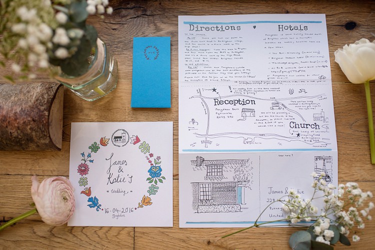 Illustrated Map Stationery Invitation Stylish Floral Barn Wedding http://www.sarareeve.com/