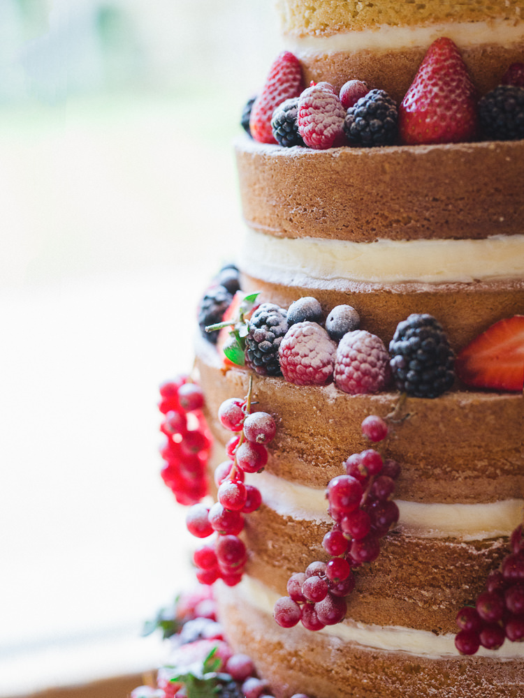 Naked Cake Layer Sponge Butter Cream Berries Fruit Pretty Home Made Pastel Floral Wedding http://www.stephanieswannweddings.co.uk/