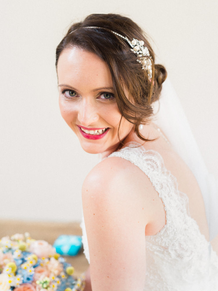 Make Up Hair Bride Bridal Style Pretty Home Made Pastel Floral Wedding http://www.stephanieswannweddings.co.uk/