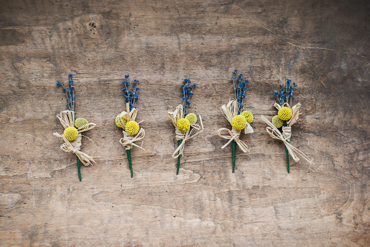 Billy Ball Lavender Buttonholes Pretty Home Made Pastel Floral Wedding http://www.stephanieswannweddings.co.uk/