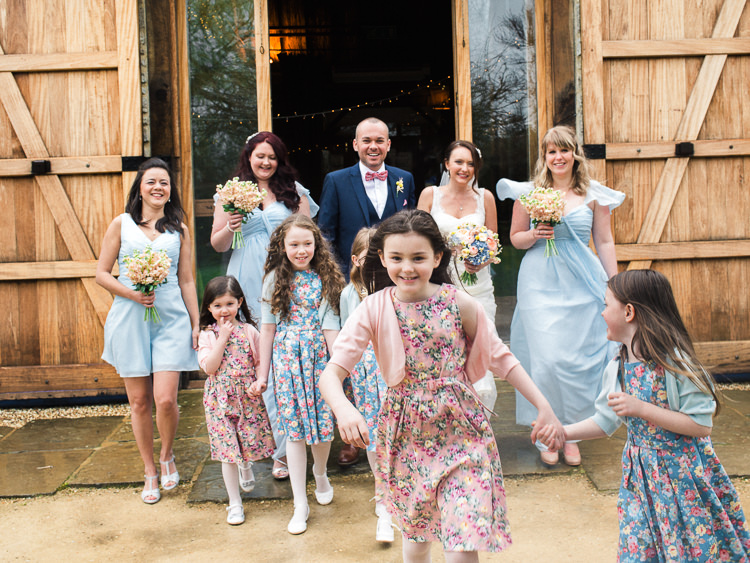 Flower Girls Dresses Blue Bridesmaids Pretty Home Made Pastel Floral Wedding http://www.stephanieswannweddings.co.uk/