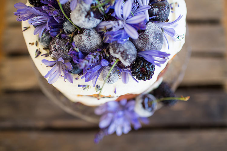 Fruit Flowers Purple Lilac Cake Topper Alternative Colourful Boho Wedding Ideas http://www.binkynixon.com/