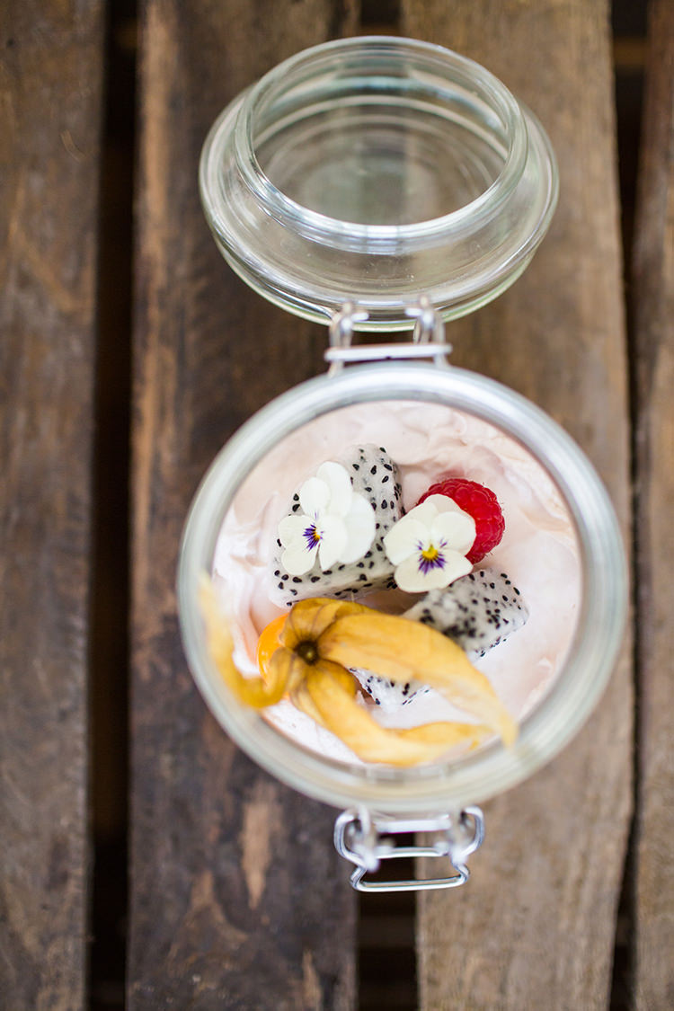 Jar Dessert Flowers Alternative Colourful Boho Wedding Ideas http://www.binkynixon.com/