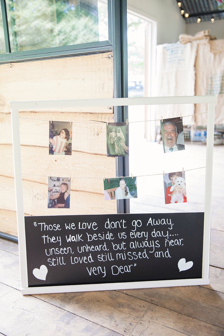 Memory Photographs Lost Loved Ones Pink Rustic Tipi Woodland Wedding http://kerryannduffy.com/