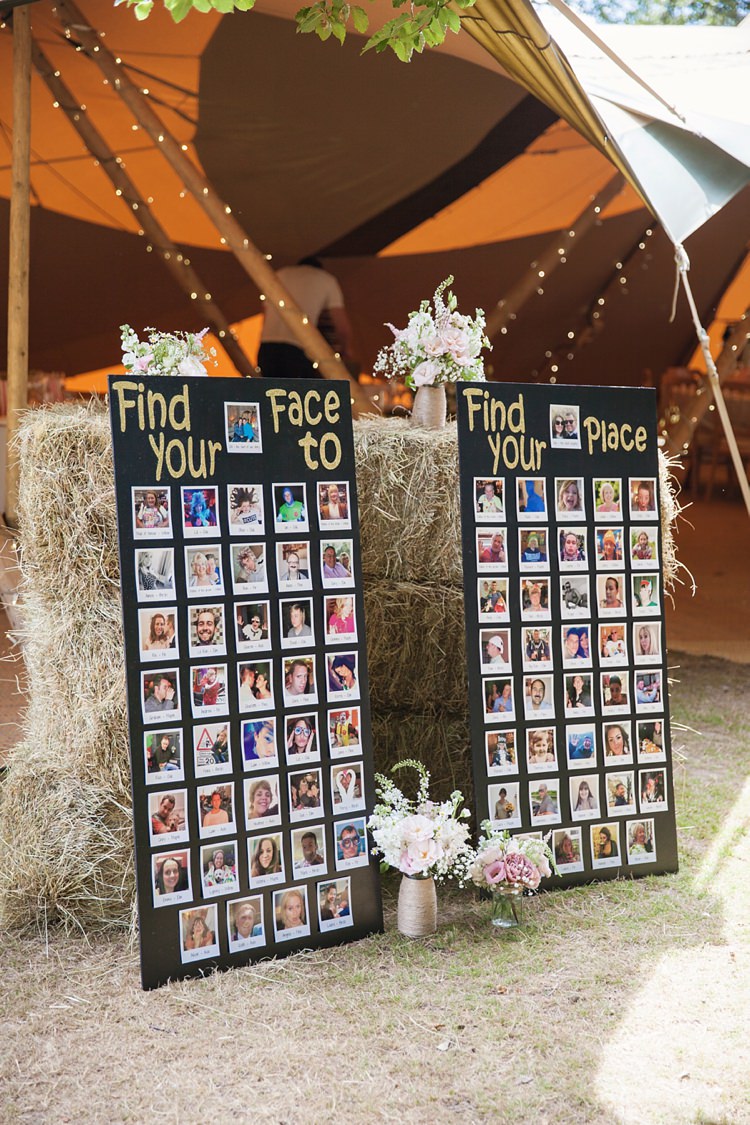 Photograph Seating Table Chart Plan Pink Rustic Tipi Woodland Wedding http://kerryannduffy.com/