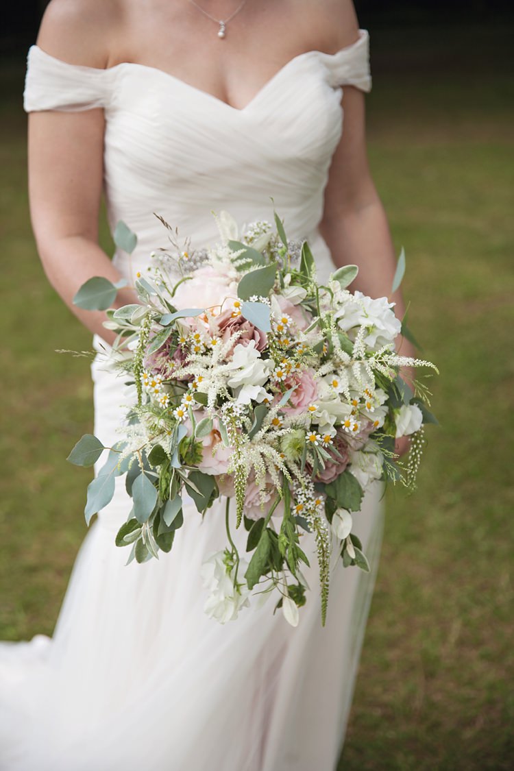 Bouquet Flowers Large Cascading Rose Greenery Bride Bridal Pink Rustic Tipi Woodland Wedding http://kerryannduffy.com/