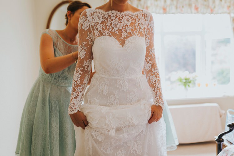Lace Sleeves Dress Vintage 1950s Bride Bridal Creative Festival Wedding http://benjaminstuart.co.uk/