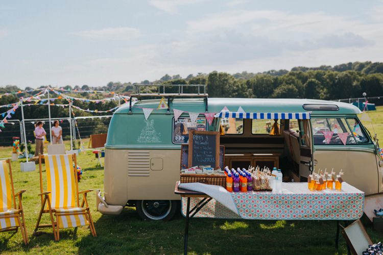 VW Camper Bar Drinks Station Creative Festival Wedding http://benjaminstuart.co.uk/