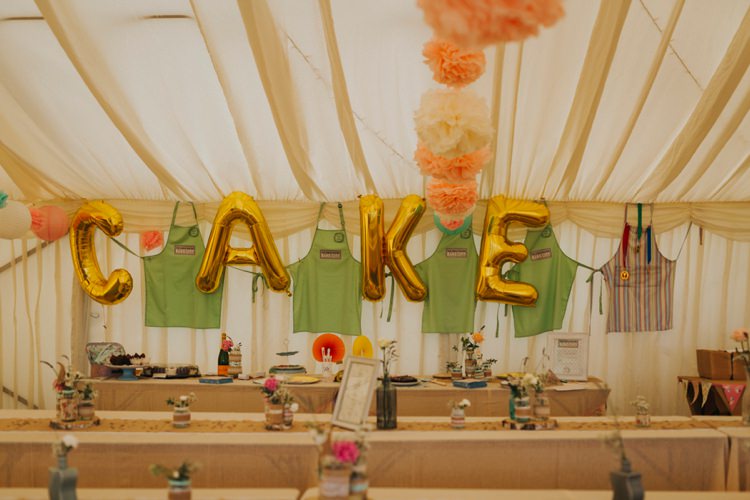 Cake Bake Off Balloons Gold Creative Festival Wedding http://benjaminstuart.co.uk/
