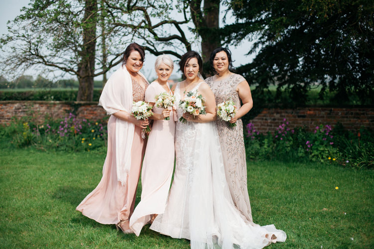 Mismatched Pale Pink Bridesmaid Dresses Classic Outdoor Country House Wedding http://www.leahhensonweddings.com/