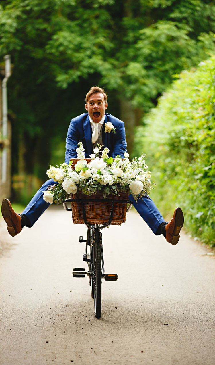 Bicycle Flowers Blooms Basket Decor Peonies & Bikes Fun Country House Wedding http://hbaphotography.com/