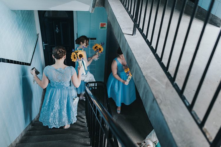 City Farm Yellow Blue Wedding http://www.baiandelle.com/