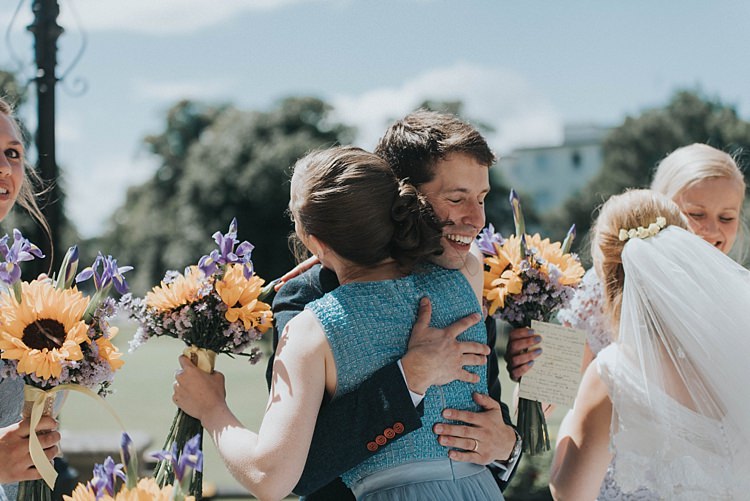 City Farm Yellow Blue Wedding http://www.baiandelle.com/