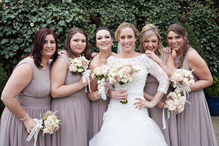 Dusky Pink Bridesmaid Dresses Cosy Winter Barn Wedding http://kerryannduffy.com/