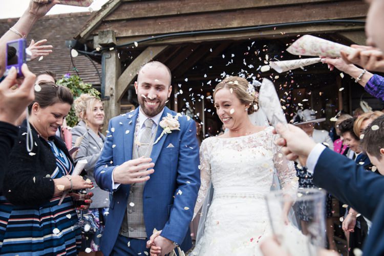 Confetti Throw Cosy Winter Barn Wedding http://kerryannduffy.com/