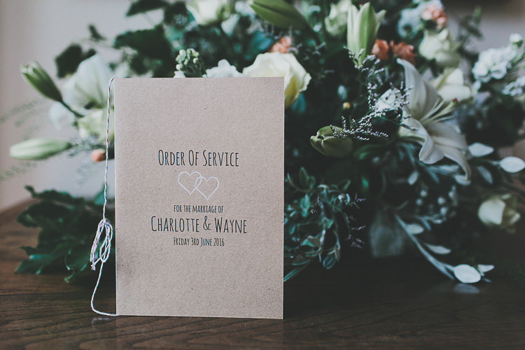 Kraft Brown Paper Stationery Order Service Twine Rustic Coral Barn Wedding http://jasonwilliamsphotography.com/