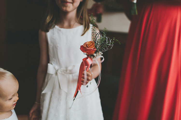 Flower Girl Wand Rustic Coral Barn Wedding http://jasonwilliamsphotography.com/