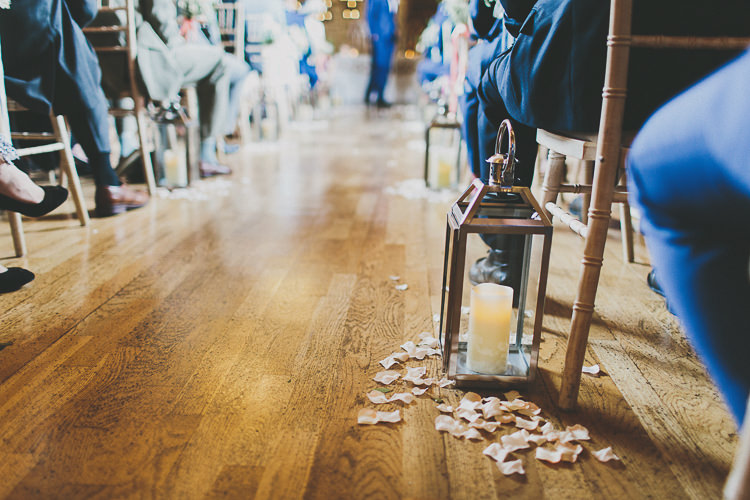 Candles Lanterns Petals Aisle Ceremony Rustic Coral Barn Wedding http://jasonwilliamsphotography.com/