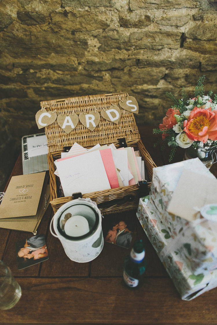 Card Hamper Basket Rustic Coral Barn Wedding http://jasonwilliamsphotography.com/