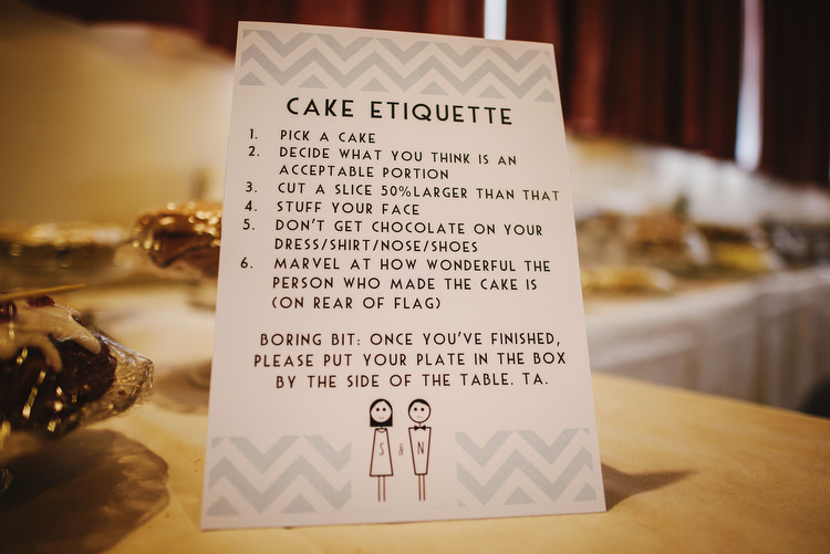 Cake Table Instructions Sign Creative Crafty Village Hall Wedding http://andygaines.com/