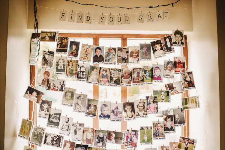 Baby Photo Seating Table Plan Chart Creative Crafty Village Hall Wedding http://andygaines.com/