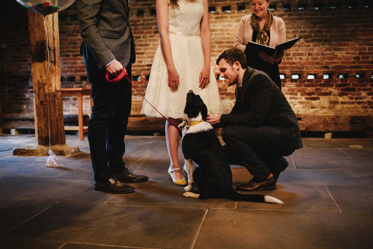 Dog Pet Ring Bearer Creative Crafty Village Hall Wedding http://andygaines.com/