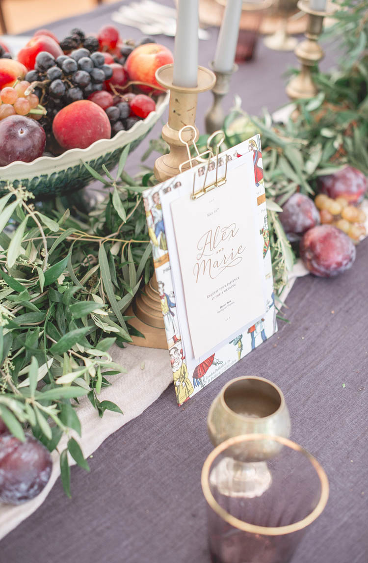 Menu Stationery Beautiful Classic Luxe Wedding Ideas https://divinedayphotography.com/