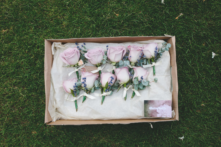 Rose Lavender Buttonholes Classic Pink English Country Garden Wedding http://www.elliegracephotography.co.uk/