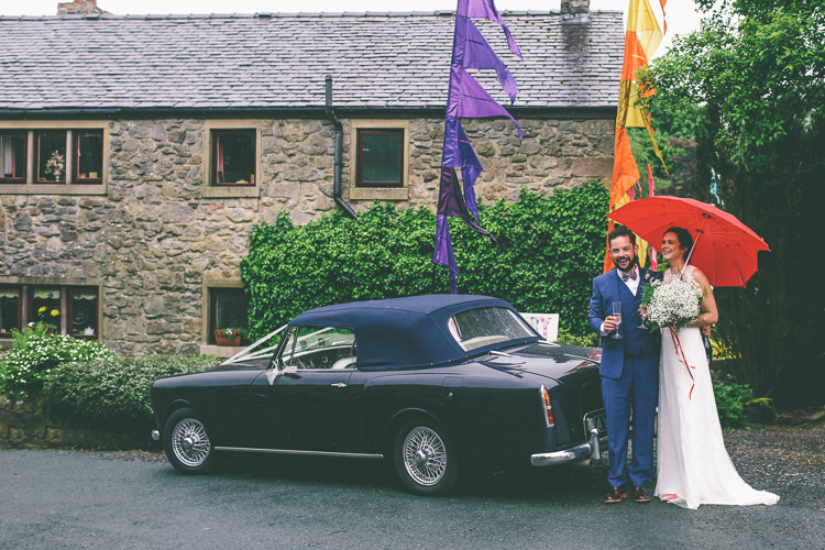 Classic Car Home Made Glastonbury Festival Wedding http://www.emmaboileau.co.uk/