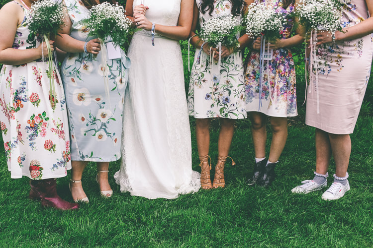 Gyp Gypsophila Baby Breath Flowers Bouquet Bridesmaid Ribbons Home Made Glastonbury Festival Wedding http://www.emmaboileau.co.uk/